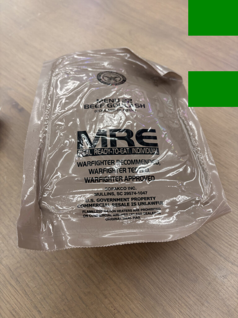 米軍戦闘食 MRE(メニュー22 ビーフグラーシュ)